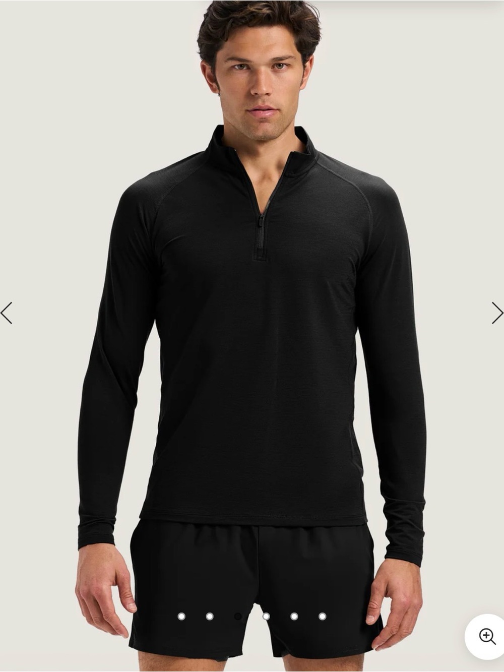 Men's Black Quarter-Zip Performance Top